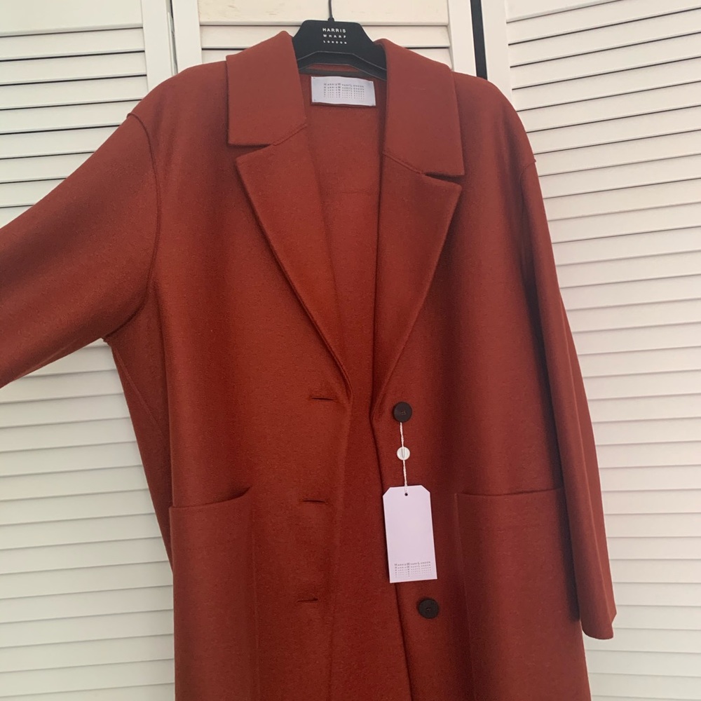 NWT Harris Wharf London Oversized Rust Coat - Picture 5 of 7